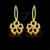 Brinco Flor c/Cristal